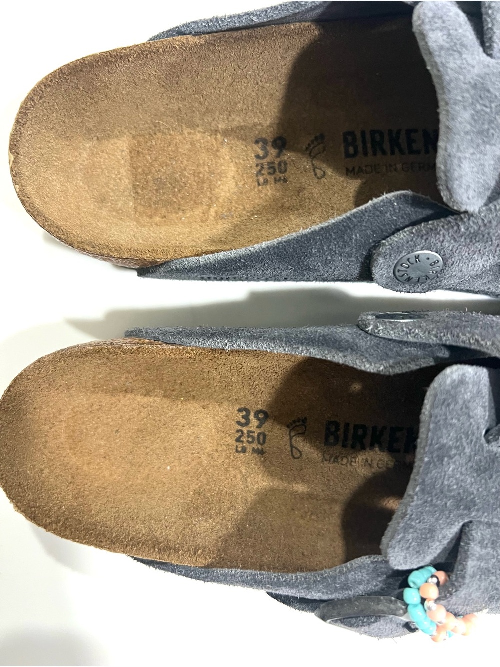 Birkenstock Boston Charcoal Suede Clog SZ 39  NEW no box - Picture 3 of 7